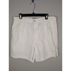 Polo Ralph Lauren Chino Shorts Men's 36 White Andrew Classic Fit Pleated 6"